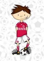 mignonne dessin animé danois Football football joueur - des sports illustration vecteur