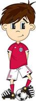 mignonne dessin animé Angleterre Football football joueur - des sports illustration vecteur