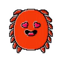 pixel art mignonne monstre conception avec l'amour regard kawaii vecteur