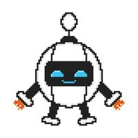 pixel art vecteur robot conception mascotte kawaii