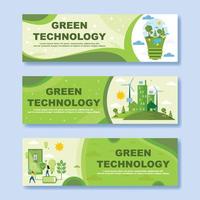 bannière de technologie verte vecteur