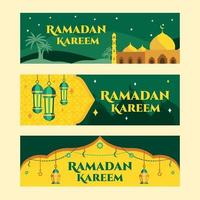 bannière de voeux ramadan kareem vecteur