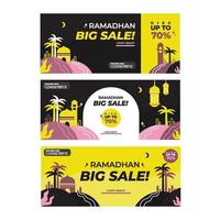 bon de ramadhan grande vente vecteur