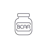 bcaa, icône de ligne vecteur amino