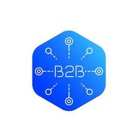 Concept de commerce b2b, icône de vecteur