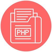 php fichier vecteur icône style