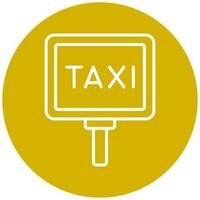 Taxi signal vecteur icône style