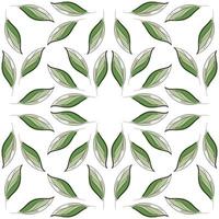 moderne sans couture floral modèle, dessiné à la main vert feuilles sur une blanc Contexte. un élégant modèle pour à la mode impressions. vecteur