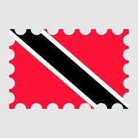 affranchissement timbre avec Trinidad et Tobago drapeau. vecteur illustration.