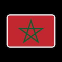 drapeau marocain, couleurs officielles et proportion. illustration vectorielle. vecteur