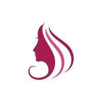 silhouette de visage de femme vecteur