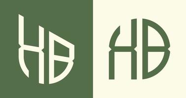 Créatif Facile initiale des lettres xb logo dessins empaqueter. vecteur