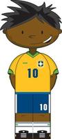 mignonne dessin animé Brésil Football football joueur - des sports illustration vecteur