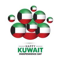 joyeux jour de l'indépendance du koweït vector illustration de conception de modèle
