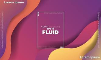 papier peint géométrique créatif. composition de formes de gradient de flux fluide à la mode. applicable pour carte-cadeau, affiche sur le modèle d'affiche de mur, page de destination, ui, ux, coverbook, baner, médias sociaux publiés, vecteur