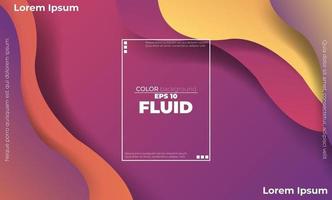 papier peint géométrique créatif. composition de formes de gradient de flux fluide à la mode. applicable pour carte-cadeau, affiche sur le modèle d'affiche de mur, page de destination, ui, ux, coverbook, baner, médias sociaux publiés, vecteur