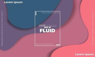 papier peint géométrique créatif. composition de formes de gradient de flux fluide à la mode. applicable pour carte-cadeau, affiche sur le modèle d'affiche de mur, page de destination, ui, ux, coverbook, baner, médias sociaux publiés, vecteur