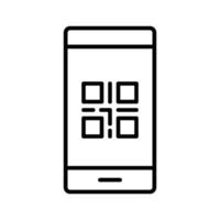 icône de scan de code qr mobile vecteur