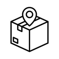 icône d'emplacement du package vecteur