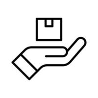 icône de main de livraison vecteur