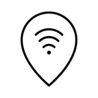 icône de localisation wifi vecteur