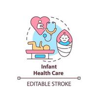 icône de concept de soins de santé infantile vecteur