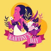 Kartini Day Indonésie émancipation figure vecteur