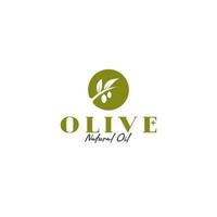 vecteur feuille et olive pétrole logo conception concept illustration idée