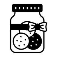 soigneusement ouvré icône de biscuits pot dans moderne style, facile à utilisation icône vecteur