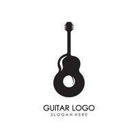 guitare musical instrument logo modèle avec Facile forme. vecteur