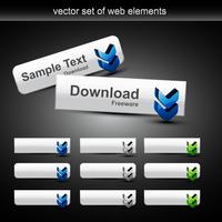 boutons web élégants vecteur