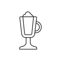 mousseux Bière dans verre isolé ligne icône. parfait pour en utilisant dans bannières, dépliants, affaires cartes, magasins, magasins vecteur