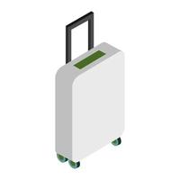 valise de voyage isométrique sur fond blanc vecteur