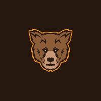 vecteur illustration de ours mascotte logo