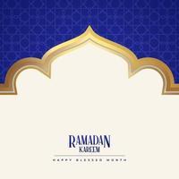 moderne luxueux Ramadan kareem islamique Contexte salutation vecteur