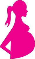 logo femme enceinte. modèle d'icône de vecteur de femmes enceintes.