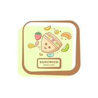 sandwich étiquette illustration.adapté pour votre affaires vecteur