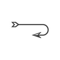 flèche tir à l'arc icône illustration vectorielle modèle de logo vecteur