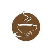 icône de vecteur de modèle de logo de tasse de café