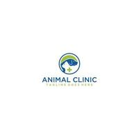 animal de compagnie se soucier logo conception. animal de compagnie magasin et vétérinaire logo concept. vecteur logo modèle