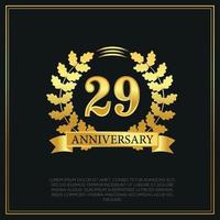 29 année anniversaire fête logo or Couleur conception sur noir Contexte abstrait illustration vecteur