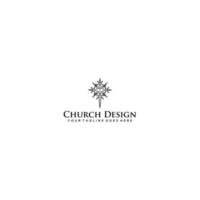 église ornement ancien logo conception modèle vecteur