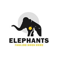 l'éléphant Montagne vecteur illustration logo