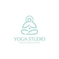 logo du studio de yoga vecteur