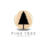 abstrait logo illustration de une pin arbre. vecteur