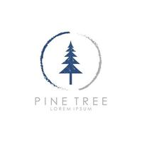 abstrait logo illustration de une pin arbre. vecteur