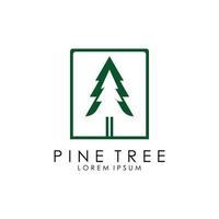 abstrait logo illustration de une pin arbre. vecteur