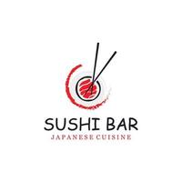 Sushi vecteur logo modèle, ou Japonais spécialités.