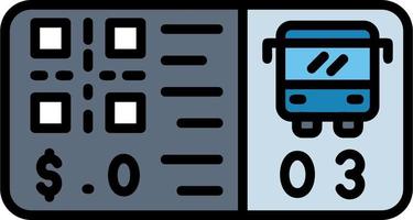 autobus station ligne rempli vecteur icône