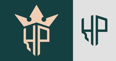 Créatif initiale des lettres hp logo conceptions. vecteur